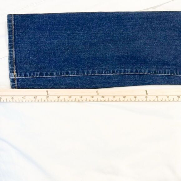 Lauren Ralph Lauren Straight Leg Jeans Classic Dark Wash Blue Stretch Denim 10 - Picture 8 of 14